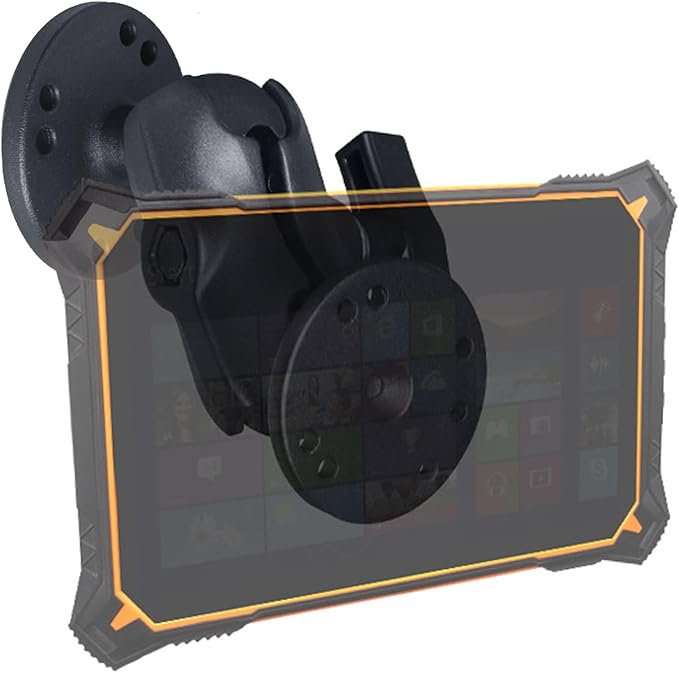 Aluminum 1.5" Double Ball Mount with Two AMPS Round Plates, Fish Finder/Truck/GPS Mount, Short Arm with 1.5 inches/38mm/C Size Ball, Compatible with RAM, Arkon, iBolt and More