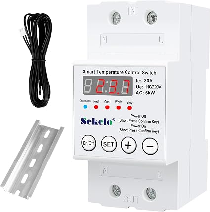 High-Power Temperature Control Switch, 63A 110V/220V Digital Thermostat