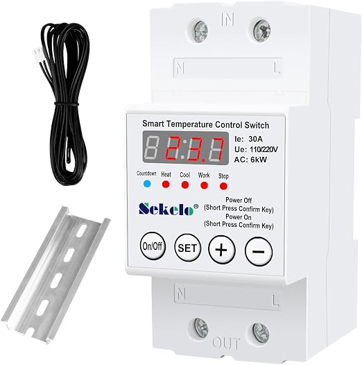 High-Power Temperature Control Switch, 63A 110V/220V Digital Thermostat