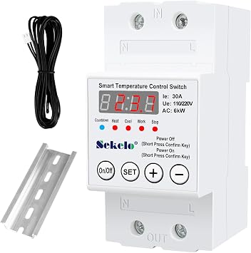 High-Power Temperature Control Switch, 63A 110V/220V Digital Thermostat