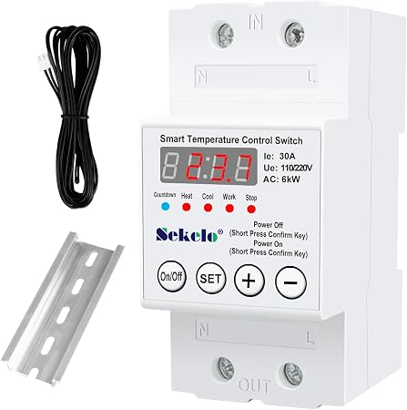 High-Power Temperature Control Switch, 63A 110V/220V Digital Thermostat