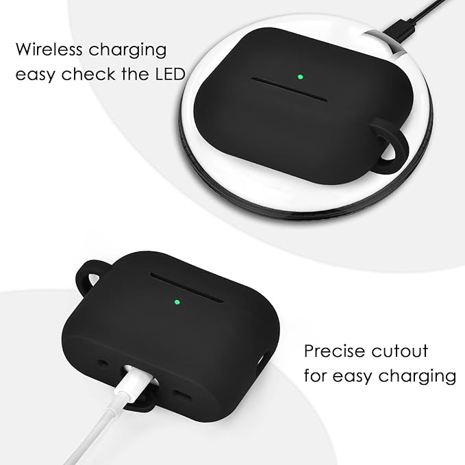 Case for Airpods Pro 1st 2nd Generation - VISOOM Airpods Pro 1/2 Cases Cover Women Silicone iPod Pro 2 Earbuds Wireless Charging Case Girl Bling Keychain for Apple Airpod Gen Pro 2