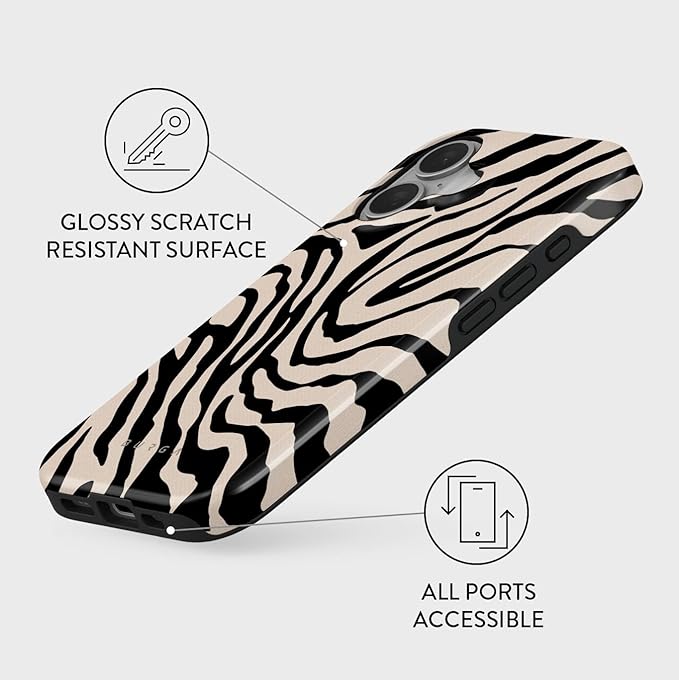 BURGA Phone Case for iPhone 16 - Cute, Trendy, Aesthetic, Pattern Phone Cover, Hard Shell Protection - fits Apple iPhone 16 Case for Women and Men