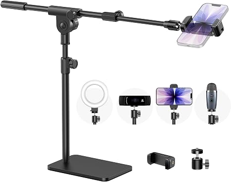 InnoGear Overhead Phone Mount Webcam Stand Camera Mount Tripod for Desk