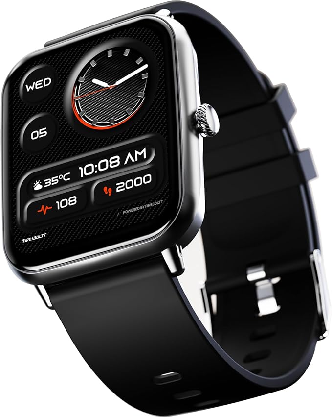 Fire-Boltt Ninja Call Pro Plus 46.48mm (1.83 inch) Smart Watch with Bluetooth Calling, AI Voice Assistance, 120 Sports Modes IP67 Rating, 240 * 280 Pixel High Resolution (Black)