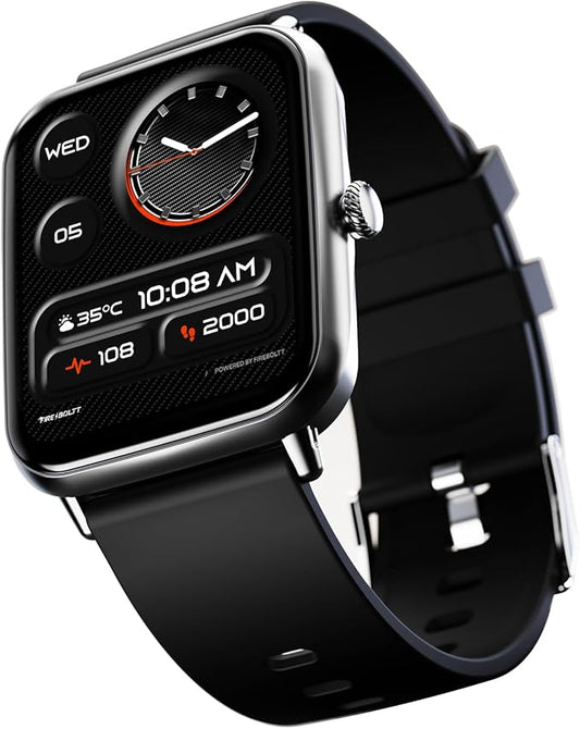 Fire-Boltt Ninja Call Pro Plus 46.48mm (1.83 inch) Smart Watch with Bluetooth Calling, AI Voice Assistance, 120 Sports Modes IP67 Rating, 240 * 280 Pixel High Resolution (Black)