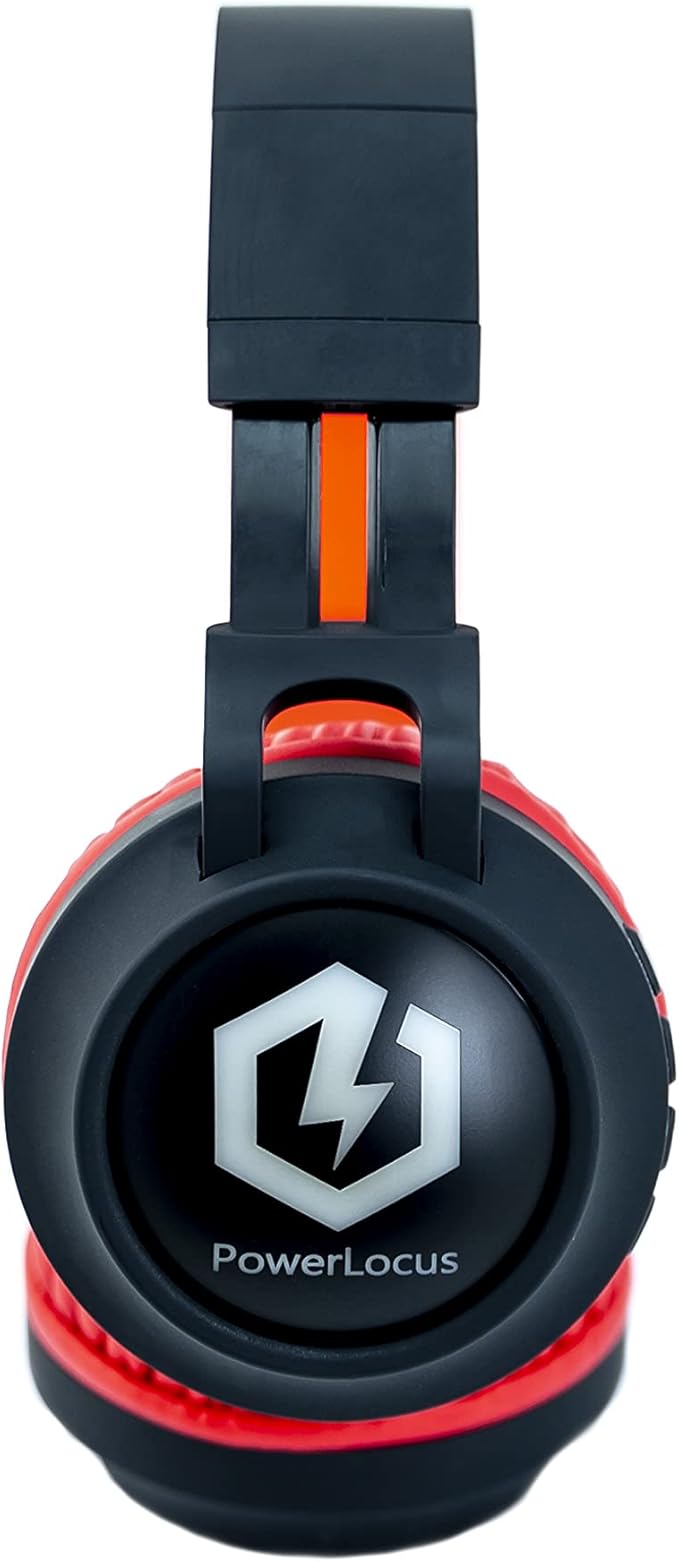 PowerLocus Kids Headphones Wireless, Bluetooth Headphones for Kids Over Ear, LED Lights, 85dB Safe Volume Limit, Foldable, Micro SD Mode, Built-in and Line-in Microphone for Phones,Tablets,Laptop