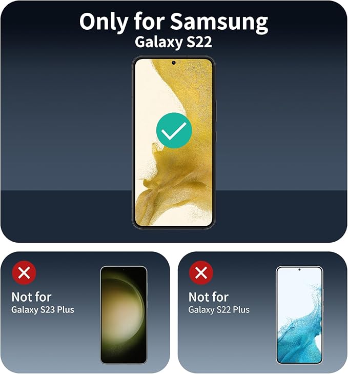 Privacy Screen Protector for Samsung Galaxy S22/S23, Anti-Spy Tempered Glass Film, 9H Hardness Scratch Resistant 2.5D Curved Edges, Black Private Screen Protection, Bubble Free Easy Installation – 3 Pack
