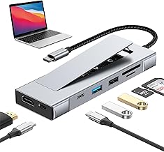 8-in-1 USB C Hub with M.2 NVMe SSD Enclosure, 4K HDMI, 100W PD, 10Gbps USB-C, USB3.2, SD/TF Card Reader for XPS, Dell, MacBook Pro, iPad Pro Upgraded - Image 1