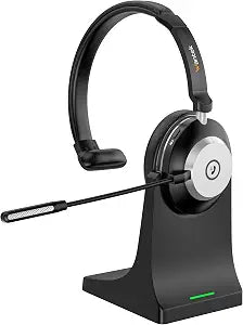 Wireless Headset with Mic, Bluetooth Headset with Noise Cancelling Mic