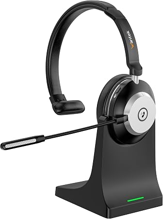 Wireless Headset with Mic, Bluetooth Headset with Noise Cancelling Mic