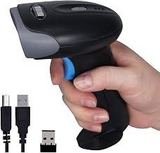 1D 2D QR Barcode Scanner Wireless, Handheld Cordless Bar Codes Reader - Image 1
