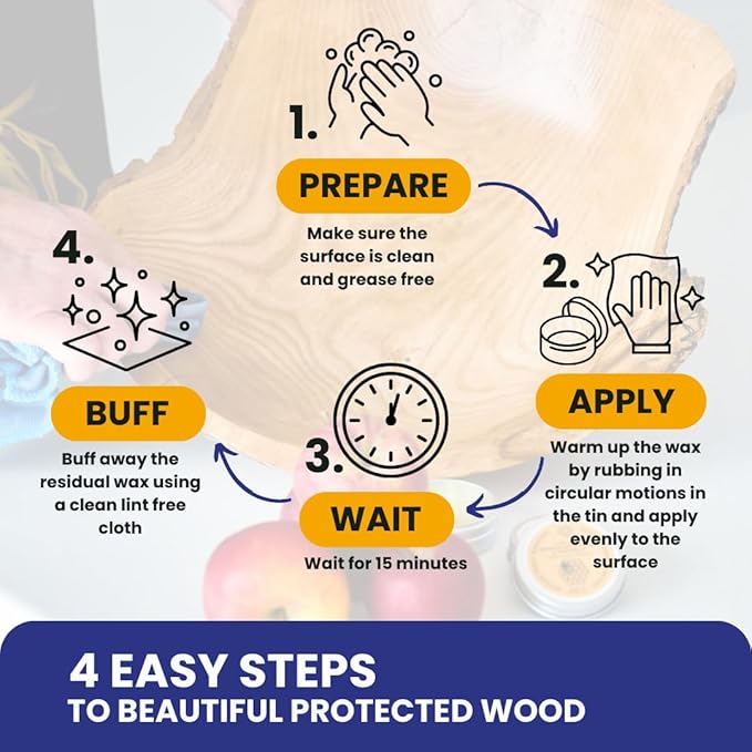Beeswax Furniture Polish & Conditioner for Wood (Lavender 3.4 Fl Oz) Enhances the Natural Beauty of Oak Pine Beech & More Seals & Protects for a Perfect Finish Bees Wax Polish Protects & Enhances
