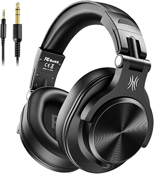 OneOdio A71 Hi-Res Wired Over-Ear Studio Headphones for DJ, Mixing - Black