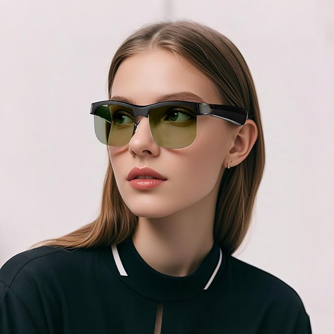 Smart Glasses,Bluetooth Sunglasses with Open Ear Speaker, Voice Assistant, Sports/Outdoor UV Protection