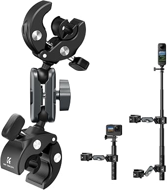 K&F CONCEPT Dual Super Clamp Camera Mount Bike/Motorcycle Handlebar Mount