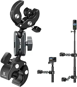 K&F CONCEPT Dual Super Clamp Camera Mount Bike/Motorcycle Handlebar Mount