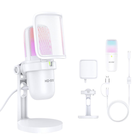 USB Condenser Microphone, Gaming Streaming Mic for PC & Podcast