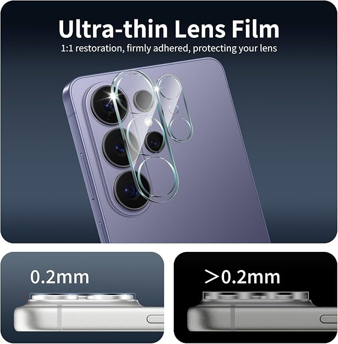 4-Pack Camera Lens Protector for Samsung Galaxy S26 Ultra, 9H Tempered Glass Camera Cover Screen Protector Accessories, HD Clarity, Anti-scratch, Bubble Free, Shockproof Full Protective