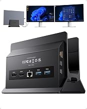 USB C Docking Station Dual Monitor 4K@60Hz, Laptop Dock with Vertical Stand - Image 1