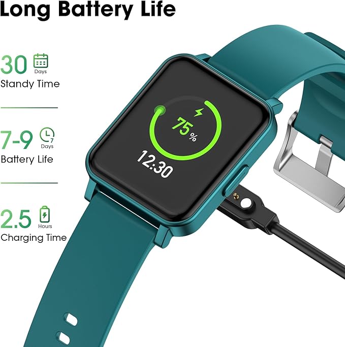 Fitness Tracker, Fitness Watch with Blood Oxygen, Heart Rate Monitor, Steps Calories Counter, Sleep Monitor, Pedometer IP68 Waterproof, Smart Watch for Android iPhones
