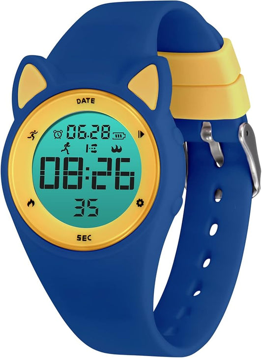 Kids Watches for Girls Boys Digital Sport Watch with Step Counter Pedometer Vibration Alarm Clock, No App Waterproof Fitness Tracker Kids Watch Boys Girls Teens Students Ages 5-16