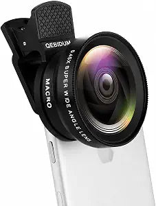 Phone Camera Lens, Professional Attachment Universal Clip on Cell Phone Photography Camera Attachable Mobile Extra 0.45X Wide Angle 12.5X Super Macro Lens Kit for iPhone Android Smartphone