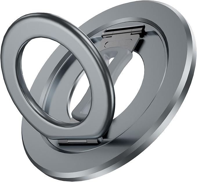 Ultra-Light Dual Sided Magnetic Phone Holder,Car Mount, 360 ° Rotation Finger Ring Holder,Foldable Magnetic Cell Phone Grip Stand Removable Phone Kickstand for All Phones MagSafe Accessories