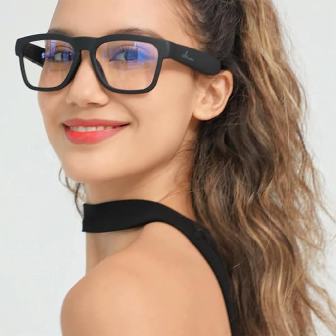 OhO sunshine Bluetooth Glasses: Voice Control and Open Ear Style Smart Glasses to Listen Music & Calls, UV400 Protection Lens
