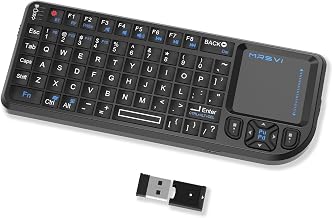 Mini Keyboard with touchpad, mini Bluetooth Keyboard, 2.4G Ultra-Thin Handheld Wireless Portable Keyboard, Suitable for PCs/Tablets/TVs/Smartphones, Ideal for Travel - Image 1