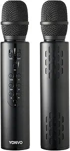 Wireless Karaoke Microphone, Portable Bluetooth Handheld Mic with 10W Speaker, Karaoke Machine for Home Party Singing, for Adults, Gift for Men (Black) (Black)