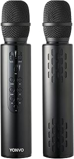 Wireless Karaoke Microphone, Portable Bluetooth Handheld Mic with 10W Speaker, Karaoke Machine for Home Party Singing, for Adults, Gift for Men (Black) (Black) - Image 1