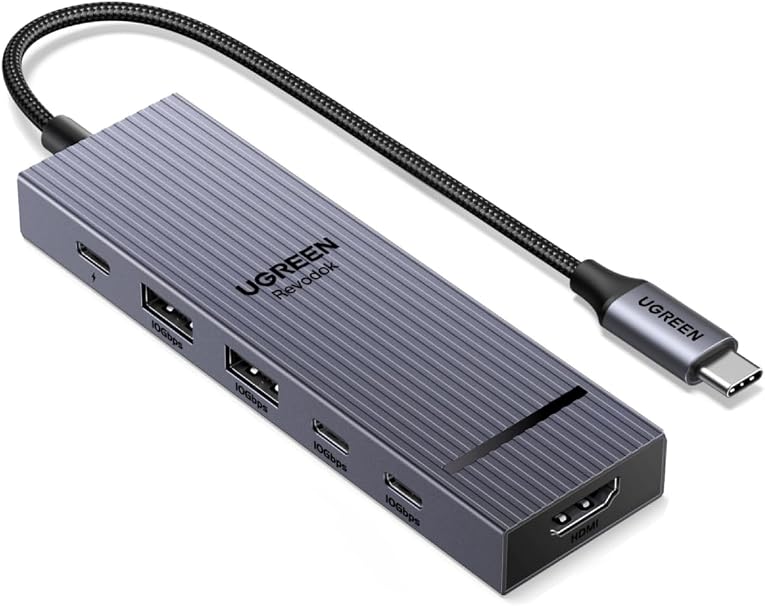UGREEN Revodok Pro USB-C Hub 6 in 1 10Gbps 4K 60Hz HDMI