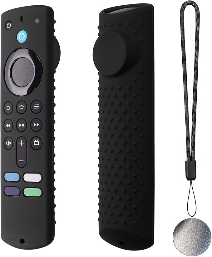 Silicone Remote Cover for Fire TV Stick 3rd Gen 2021 /Fire TV Stick 4k Max Silicone Case Anti-Slip Silicone Protective Case Silicone Sleeve with Magnetic tech(Black)