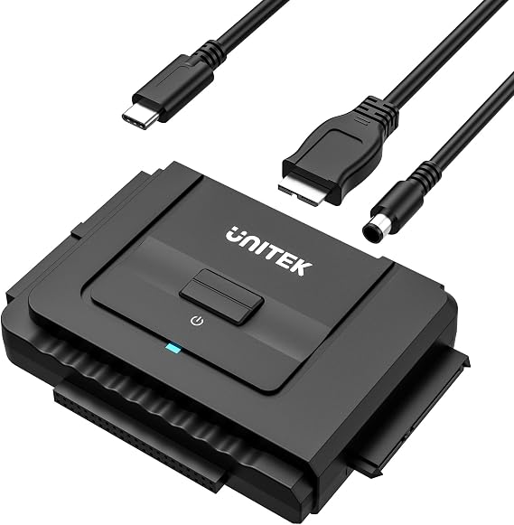 Unitek USB-C IDE/SATA Adapter, Dual-Drive for 2.5/3.5" HDD/SSD, 6Gbps