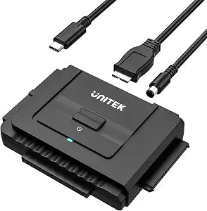 Unitek USB-C IDE/SATA Adapter, Dual-Drive for 2.5/3.5" HDD/SSD, 6Gbps