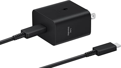 Samsung 45W Wall Charger Power Adapter with Cable Included, Black - Image 1