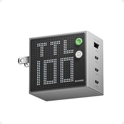 SHARGE 100W 4-Port GaN Charger, USB C Laptop Charger Block with Display - Image 4