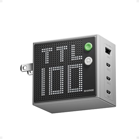 SHARGE 100W 4-Port GaN Charger, USB C Laptop Charger Block with Display - Image 3