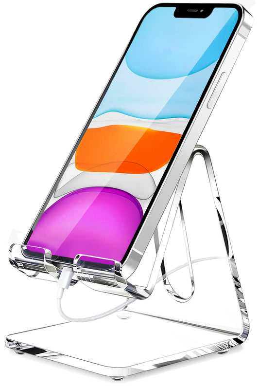 Crpich Acrylic Cell Phone Stand, Portable Clear Phon | Phone Accessori - Image 1