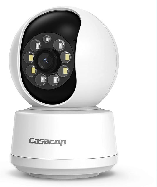 2K+ 360° Indoor Cameras for Home Security/Baby Monitor, Cat/Pet/Dog Camera with Phone app, 2-Way Audio smart Home Security Camera 2.4Ghz Night Vision Works with Alexa, No Monthly Fee