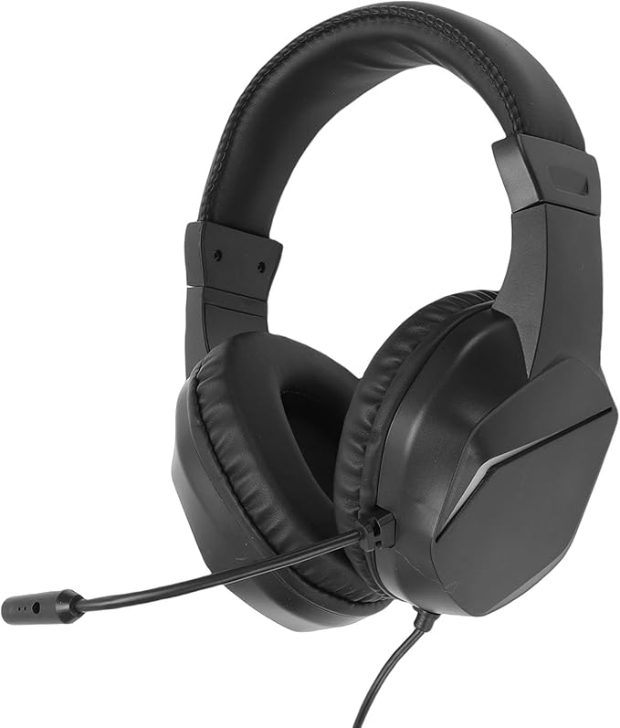 EBTOOLS Wired USB A Headset, Gaming Headphone with 7.1 Surround Sound Noise Cancelling Mic 40mm Drivers Memory Foam Cushion RGB Lighting, for PC Series X S (Black)