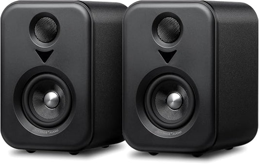 AIYIMA S400 80 Watt 2.0 Channel Home Audio Active Bookshelf Speakers with Sub Out | TPA3118 Amp Chip | Bluetooth/Optical/RCA/USB Input for TV | Treble & Bass Tone | Remote |Upgraded Version
