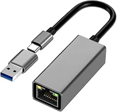 USB Ethernet Adapter USB C Hub for Mac Tablets PC, Ethernet Adapter to USB-C Laptop 10 Gigabit for MacBook Pro/Air Surface, USBC Hub Dongle Compatible for Thunderbolt 3/4 to RJ45 Network100/1000Mbps - Image 1