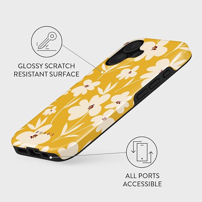 BURGA Phone Case for iPhone 16 - Cute, Trendy, Aesthetic, Pattern Phone Cover, Hard Shell Protection - fits Apple iPhone 16 Case for Women and Men