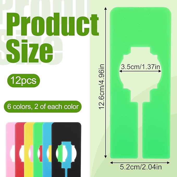 12 PCS Closet Dividers for Hanging Clothes, 6 Colors Closet Rack Dividers Plastic Clothing Size Divider Writable Reusable Separators Closets Labels Divider for Sorting Clothes Rack Sizes
