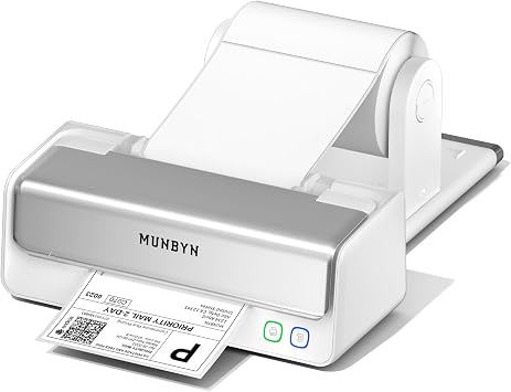 MUNBYN Bluetooth Thermal Label Printer with Paper Holder