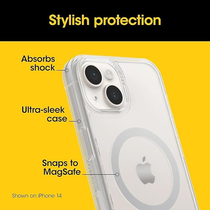 OtterBox iPhone 16e, 15, 14, & 13 Symmetry Series Case -, Snaps to MagSafe, Ultra-Sleek, Raised Edges Protect Camera & Screen (Leopard Shift Pink)