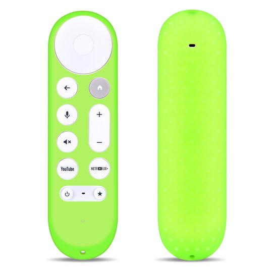 New Replacement Remote Control Cover Compatible for Google TV Streamer 4K TV GY3LE Voice Remote, Silicone Controller Case Sleeve (Glow-in-The-Dark，Green)