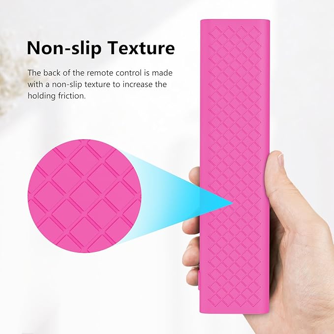 LEFXMOPHY Cover for ERF6A80 ERF6G80H ERF6F80H Voice Remote for 2024 Hisense U6 U7 U8 U9 Series 4K Google Smart TV Case Silicone Protective Skin Glow in Dark - Pink